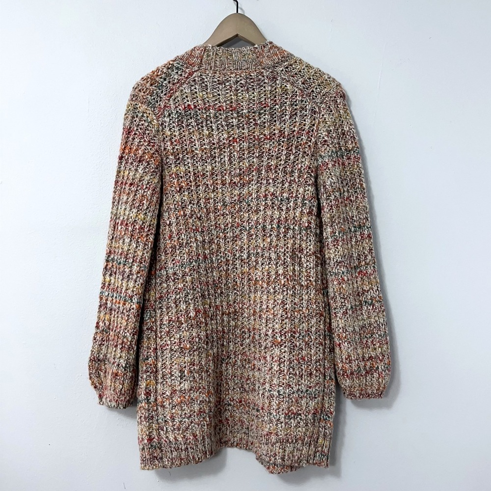 Marine Layer Ontario Cardigan Sweater Women Small Rainbow Marl Chunky Knit - Picture 2 of 14